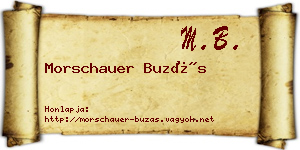 Morschauer Buzás névjegykártya